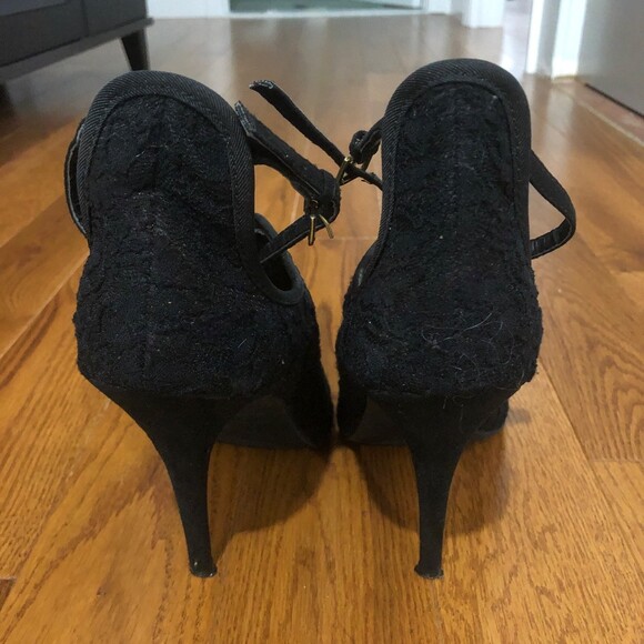 Mix No 6 black Muse Pumps / Heels / Peep toe / shoe - Picture 7 of 11